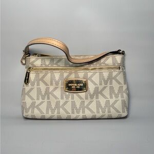 Michael Kors MK Signature Small Wristlet Clutch Purse